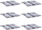 vidaXL - Tuinstoelkussens - 6 - st - 40x40x3 - cm - oxford - stof - ruitpatroon - grijs