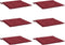 vidaXL - Tuinstoelkussens - 6 - st - 40x40x3 - cm - oxford - stof - wijnrood