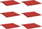 vidaXL - Tuinstoelkussens - 6 - st - 40x40x3 - cm - oxford - stof - rood