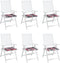 vidaXL - Tuinstoelkussens - 6 - st - 40x40x3 - cm - oxford - stof - ruitpatroon - rood