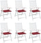 vidaXL - Tuinstoelkussens - 6 - st - 40x40x3 - cm - oxford - stof - wijnrood