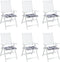 vidaXL - Tuinstoelkussens - 6 - st - 40x40x3 - cm - oxford - stof - ruitpatroon - grijs