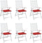 vidaXL - Tuinstoelkussens - 6 - st - 40x40x3 - cm - oxford - stof - rood