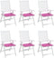 vidaXL - Tuinstoelkussens - 6 - st - 40x40x3 - cm - stof - roze