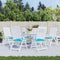 vidaXL - Tuinstoelkussens - 6 - st - 40x40x3 - cm - stof - turquoise