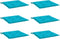 vidaXL - Tuinstoelkussens - 6 - st - 40x40x3 - cm - stof - turquoise