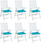 vidaXL - Tuinstoelkussens - 6 - st - 40x40x3 - cm - stof - turquoise