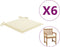 vidaXL - Tuinstoelkussens - 6 - st - 50x50x3 - cm - oxford - stof - crèmekleurig