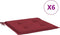vidaXL - Tuinstoelkussens - 6 - st - 50x50x3 - cm - oxford - stof - wijnrood