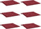 vidaXL - Tuinstoelkussens - 6 - st - 50x50x3 - cm - oxford - stof - wijnrood