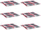 vidaXL - Tuinstoelkussens - 6 - st - 50x50x3 - cm - oxford - stof - ruitpatroon - rood