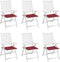 vidaXL - Tuinstoelkussens - 6 - st - 50x50x3 - cm - oxford - stof - wijnrood