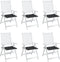 vidaXL - Tuinstoelkussens - 6 - st - 50x50x3 - cm - oxford - stof - zwart