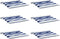 vidaXL - Tuinstoelkussens - 6 - st - gestreept - 40x40x3 - cm - stof - wit - en - blauw