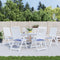 vidaXL - Tuinstoelkussens - 6 - st - gestreept - 50x50x3 - cm - stof - wit - en - blauw