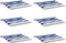 vidaXL - Tuinstoelkussens - 6 - st - gestreept - 50x50x3 - cm - stof - wit - en - blauw