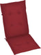 vidaXL - Tuinstoelkussens - 6 - st - hoge - rug - 120x50x3 - cm - stof - wijnrood