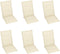 vidaXL - Tuinstoelkussens - 6 - st - hoge - rug - 120x50x3 - cm - stof - crèmekleurig