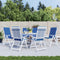 vidaXL - Tuinstoelkussens - 6 - st - hoge - rug - 120x50x3 - cm - stof - koningsblauw