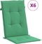 vidaXL - Tuinstoelkussens - 6 - st - hoge - rug - 120x50x3 - cm - stof - groen