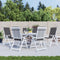 vidaXL - Tuinstoelkussens - 6 - st - hoge - rug - 120x50x3 - cm - stof - antraciet