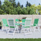 vidaXL - Tuinstoelkussens - 6 - st - hoge - rug - 120x50x3 - cm - stof - groen