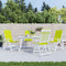 vidaXL - Tuinstoelkussens - 6 - st - hoge - rug - 120x50x3 - cm - stof - heldergroen
