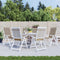 vidaXL - Tuinstoelkussens - 6 - st - hoge - rug - 120x50x3 - cm - stof - taupe