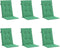 vidaXL - Tuinstoelkussens - 6 - st - hoge - rug - 120x50x3 - cm - stof - groen