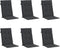 vidaXL - Tuinstoelkussens - 6 - st - hoge - rug - 120x50x3 - cm - stof - zwart