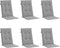 vidaXL - Tuinstoelkussens - 6 - st - hoge - rug - 120x50x3 - cm - stof - grijs
