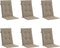 vidaXL - Tuinstoelkussens - 6 - st - hoge - rug - 120x50x3 - cm - stof - taupe