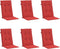 vidaXL - Tuinstoelkussens - 6 - st - hoge - rug - 120x50x3 - cm - stof - rood
