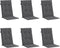 vidaXL - Tuinstoelkussens - 6 - st - hoge - rug - 120x50x3 - cm - stof - antraciet