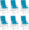 vidaXL - Tuinstoelkussens - 6 - st - hoge - rug - 120x50x3 - cm - stof - blauw