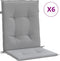 vidaXL - Tuinstoelkussens - 6 - st - oxford - stof - grijs