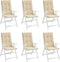 vidaXL - Tuinstoelkussens - hoge - 6 - st - hoge - rug - 120x50x3 - cm - stof - beige