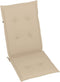 vidaXL - Tuinstoelkussens - hoge - 6 - st - hoge - rug - 120x50x3 - cm - stof - beige