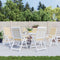 vidaXL - Tuinstoelkussens - hoge - 6 - st - hoge - rug - 120x50x3 - cm - stof - beige