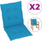 vidaXL - Tuinstoelkussens - lage - rug - 2 - st - 100x50x3 - cm - oxford - stof - blauw