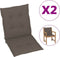 vidaXL - Tuinstoelkussens - lage - rug - 2 - st - 100x50x3 - cm - oxford - stof - taupe