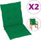 vidaXL - Tuinstoelkussens - lage - rug - 2 - st - 100x50x3 - cm - oxford - stof - groen