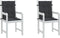 vidaXL - Tuinstoelkussens - lage - rug - 2 - st - 100x50x3 - cm - oxford - stof - zwart