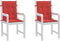 vidaXL - Tuinstoelkussens - lage - rug - 2 - st - 100x50x3 - cm - oxford - stof - rood