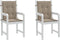 vidaXL - Tuinstoelkussens - lage - rug - 2 - st - 100x50x3 - cm - oxford - stof - taupe