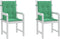 vidaXL - Tuinstoelkussens - lage - rug - 2 - st - 100x50x3 - cm - oxford - stof - groen