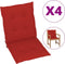 vidaXL - Tuinstoelkussens - lage - rug - 4 - st - 100x50x3 - cm - oxford - stof - rood