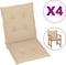 vidaXL - Tuinstoelkussens - lage - rug - 4 - st - 100x50x3 - cm - oxford - stof - beige