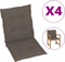 vidaXL - Tuinstoelkussens - lage - rug - 4 - st - 100x50x3 - cm - oxford - stof - taupe