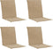 vidaXL - Tuinstoelkussens - lage - rug - 4 - st - 100x50x3 - cm - oxford - stof - beige